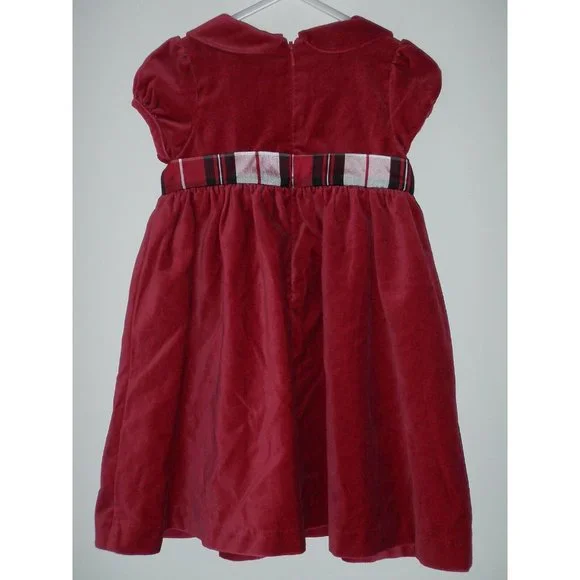Gymboree Holiday Pictures Christmas Dress Plaid Bow santa photo outfit 18M 24M - Picture 2 of 3